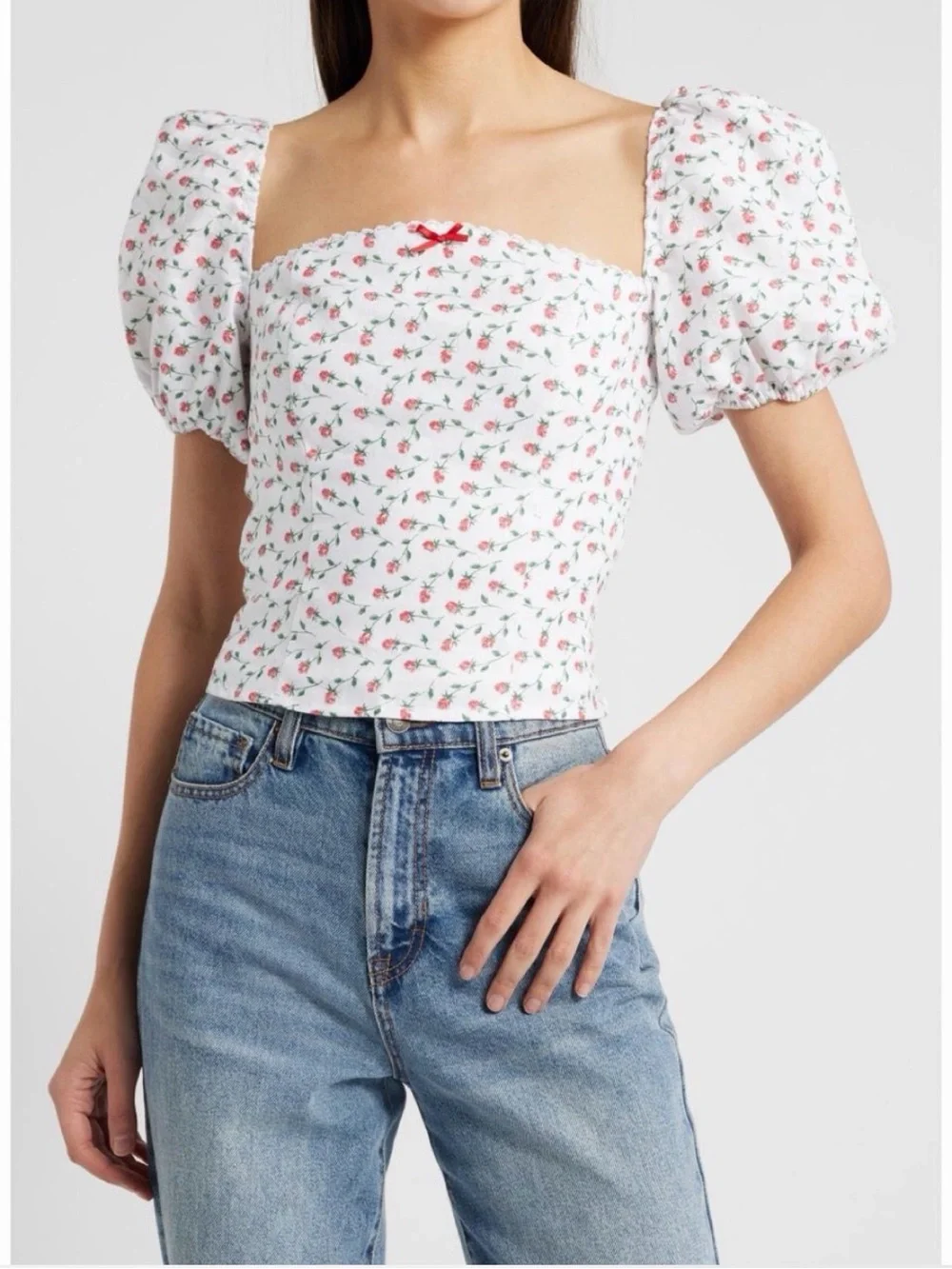 Reformation Marella Puff Sleeve Top